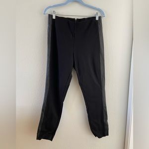 J. Crew Pixie Cigarette pants with real leather side stripe.